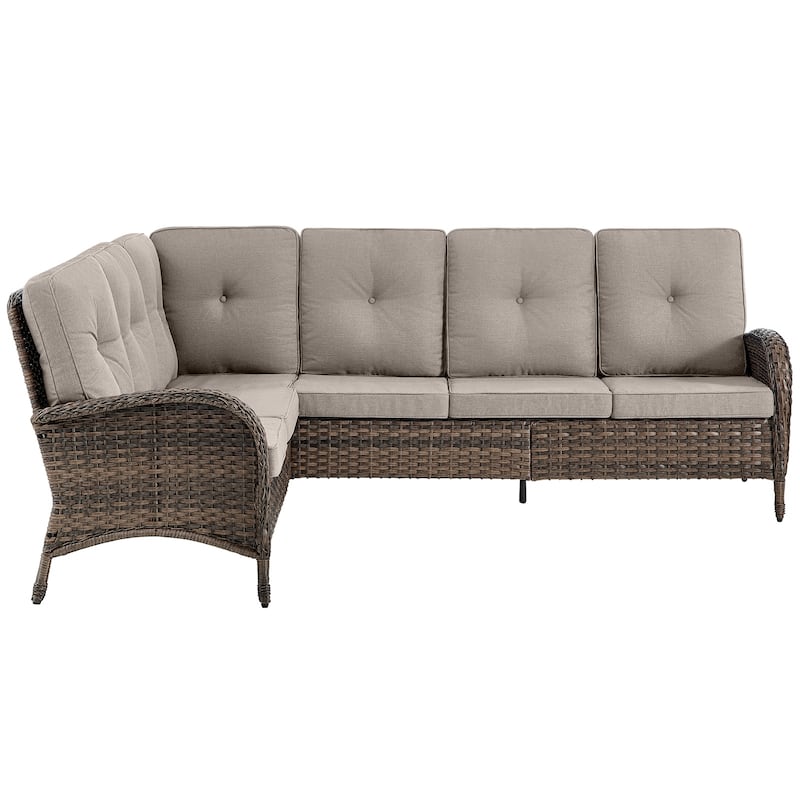Outdoor Sectional Sofa with Cushion Funiture Set