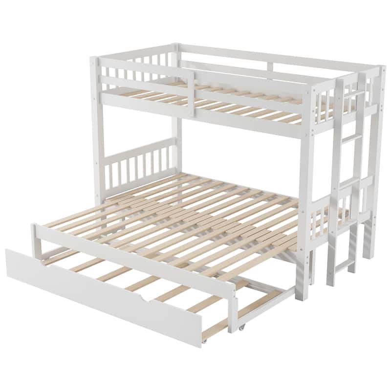 Twin over Pull-out Bunk Bed with Trundle, Espresso