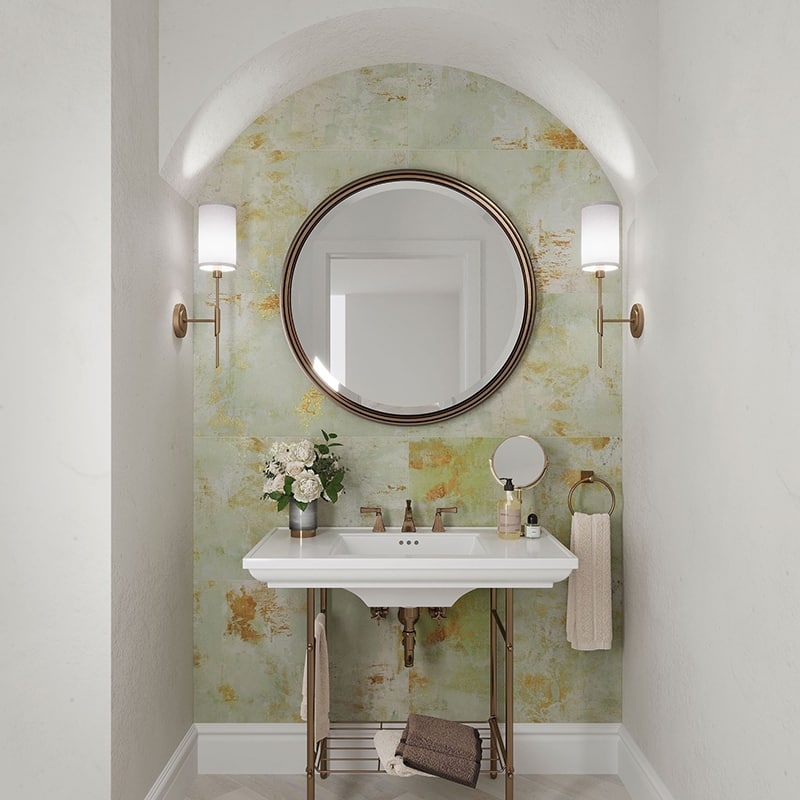Apollo tile 20" x 40" Aureate Natural Moss Green Porcelain Tile (15.99 sq ft/case) - 3 Pack