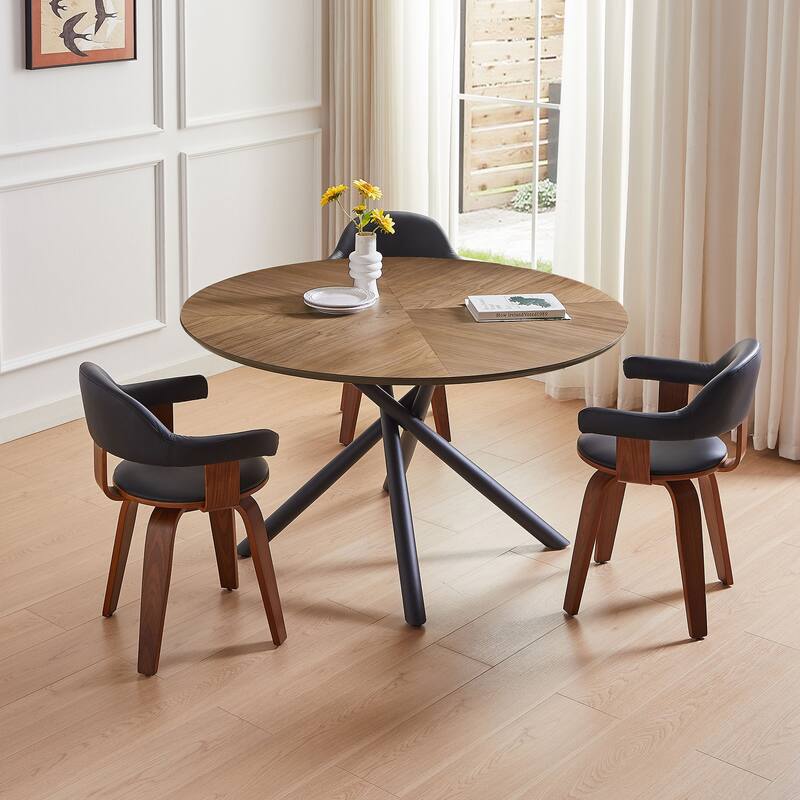 Round Coffee Table,Cross Legs Metal Base
