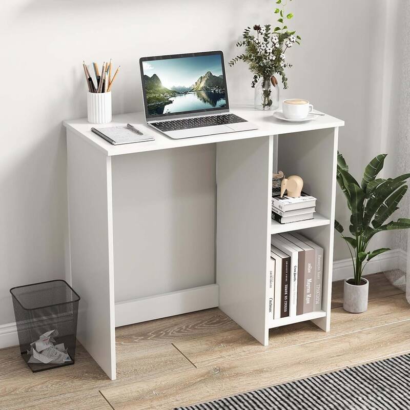 31.5" Home Office Computer Desk Study Writing Desk w/ Shelves