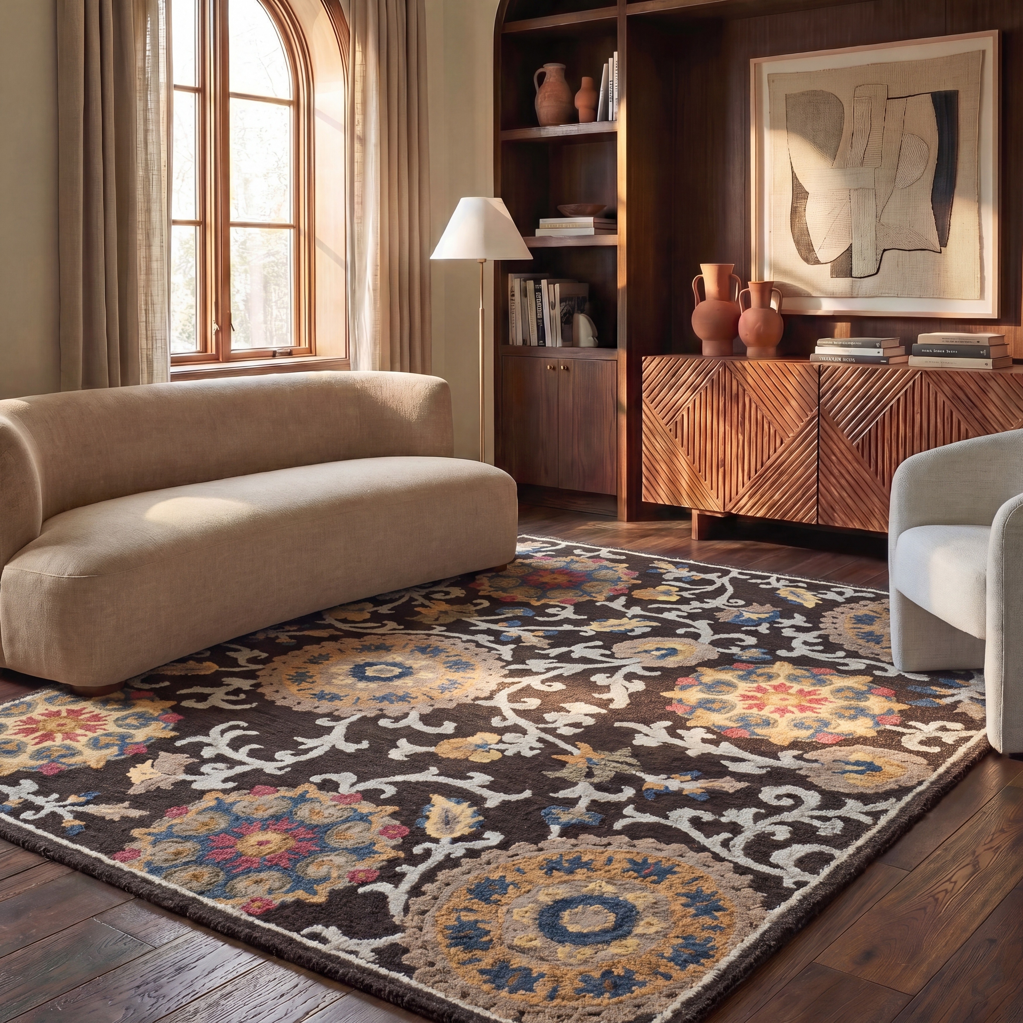 SAFAVIEH Handmade Blossom Maaret Modern Floral Wool Rug