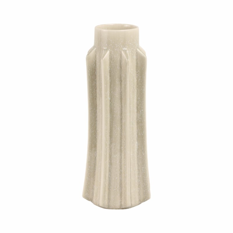 Ceramic Vase with Sculptural Swirl Design and Textured Detailing