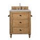 preview thumbnail 9 of 30, Copper Cove 26" Single Vanity Cabinet, Copper Cover Eternal Serena Quartz Top - Driftwood Base