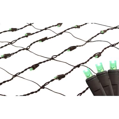 2' x 8' LED Tree Trunk Wrap Net Style Christmas Lights - Brown Wire