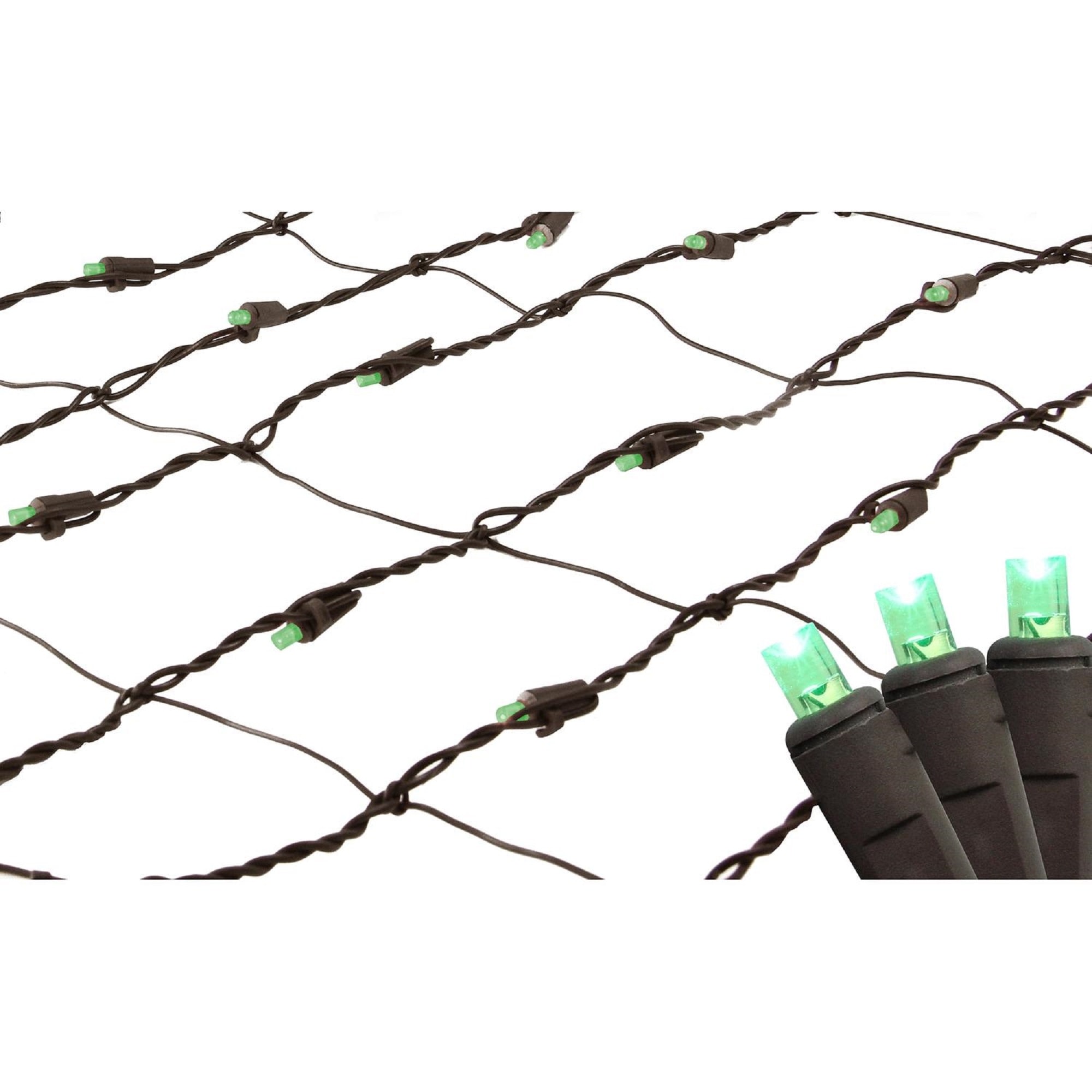 2' x 8' LED Tree Trunk Wrap Net Style Christmas Lights - Brown Wire