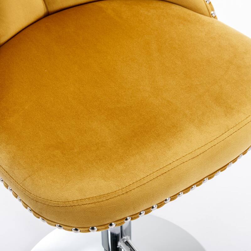Counter Height Swivel Barstools Adjustable Upholstered Bar Chairs Set of 2