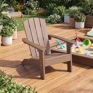 Kids Adirondack Chair Plastic Toddler Lawn Chair with Ergonomic Seat
