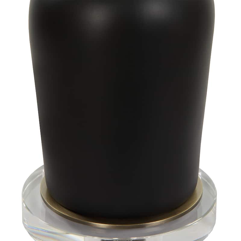 Uttermost Caviar Black Table Lamp - 33"H,   Shade 10"H x 17"Dia. 