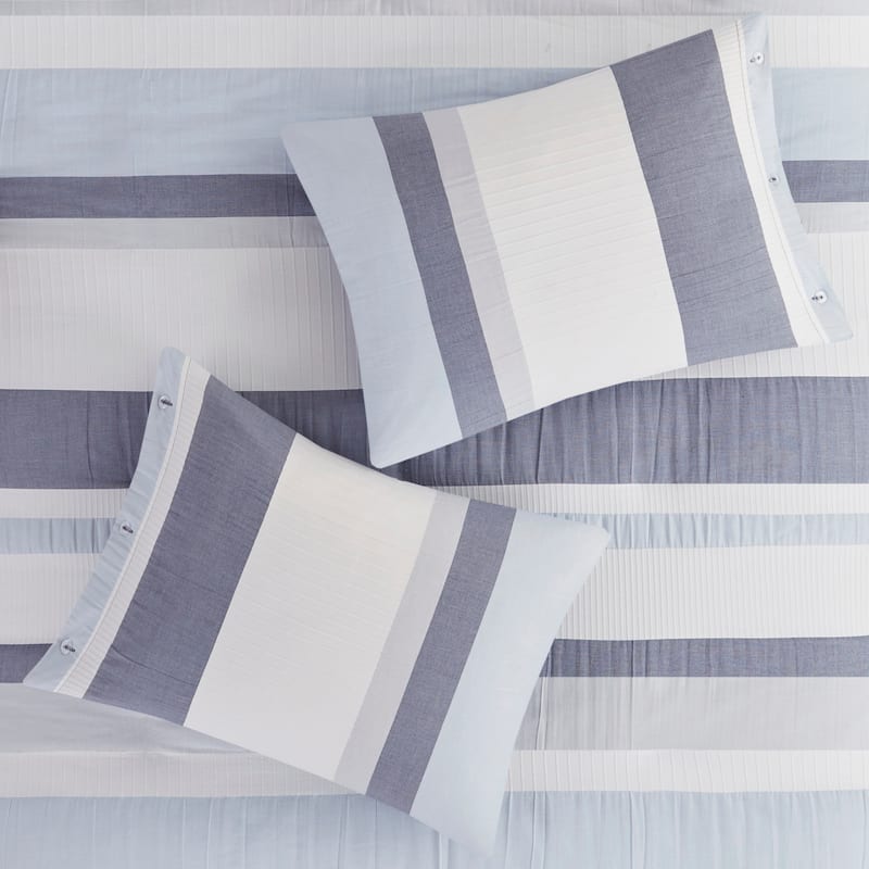 Madison Park Levi Blue/ Natural 3 Piece Jacquard Duvet Cover Set(Insert excluded)