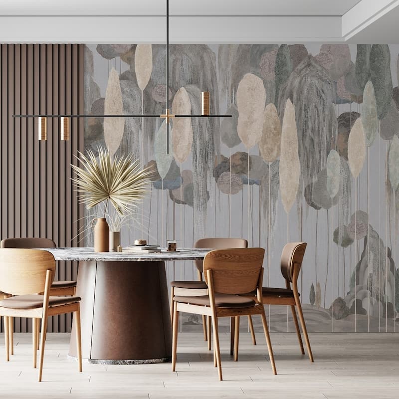 Enchanted Hanging Botanical Elements Wallpaper Mural