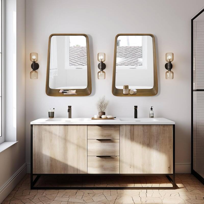 1 Piece Multifunctional Vanity Mirror with Shelf - 18"x24"