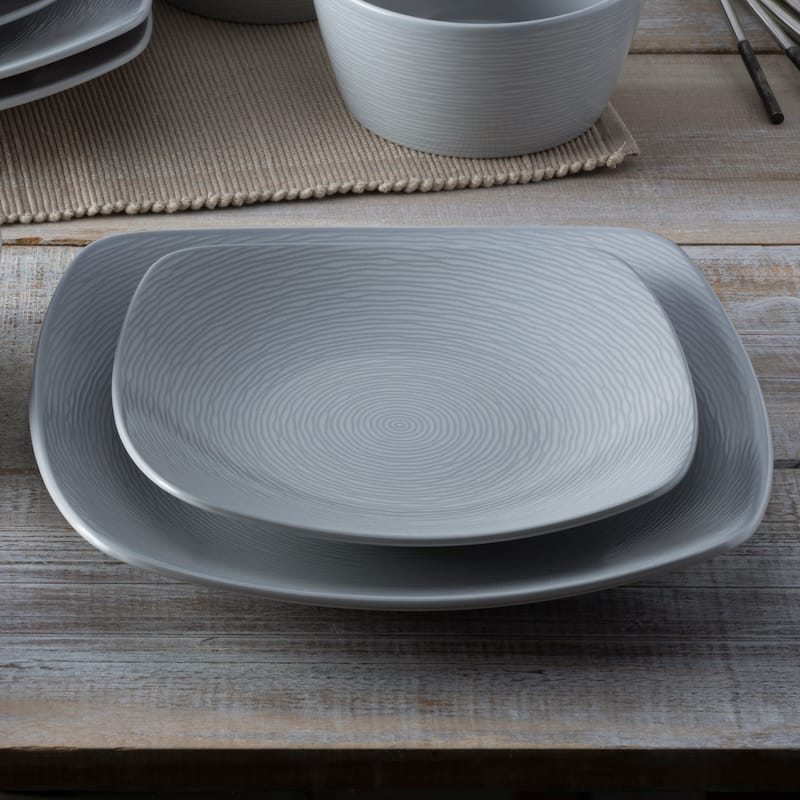 Noritake Colorscapes Swirl Set Of 4 Square Dinner Plates, 10-3/4"