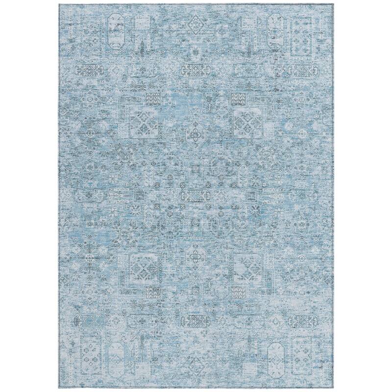 HomeRoots Floral Transitional Rectangle Outdoor Rug