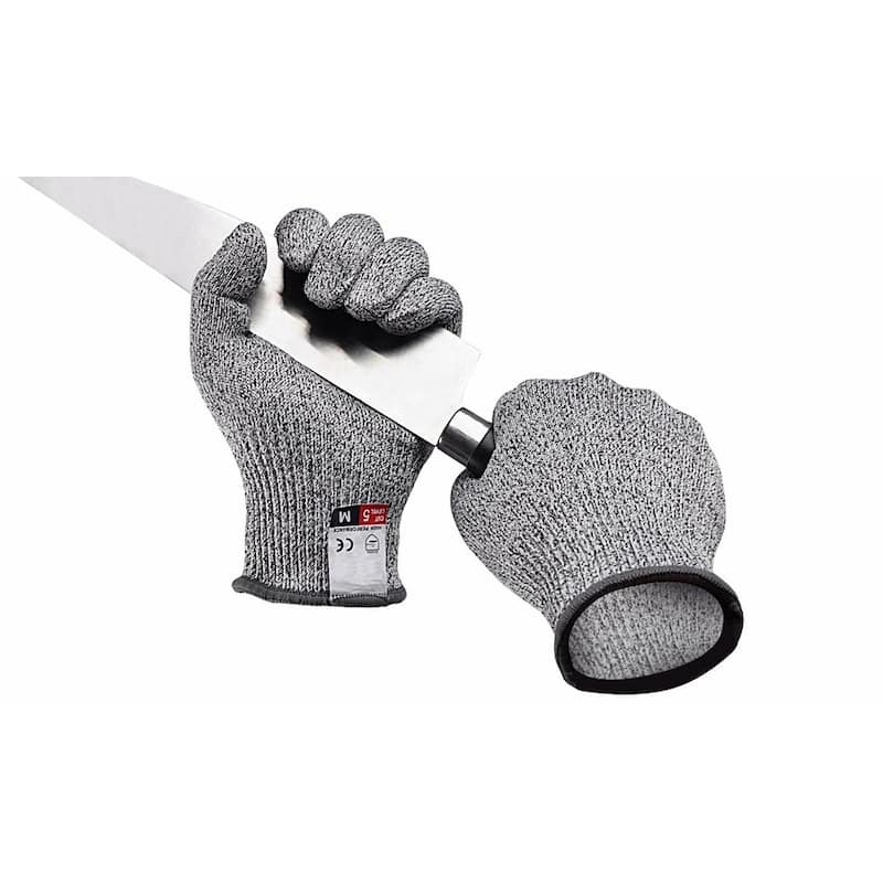 Cut Resistant Kitchen Gloves - Food Grade Level 5, Grey