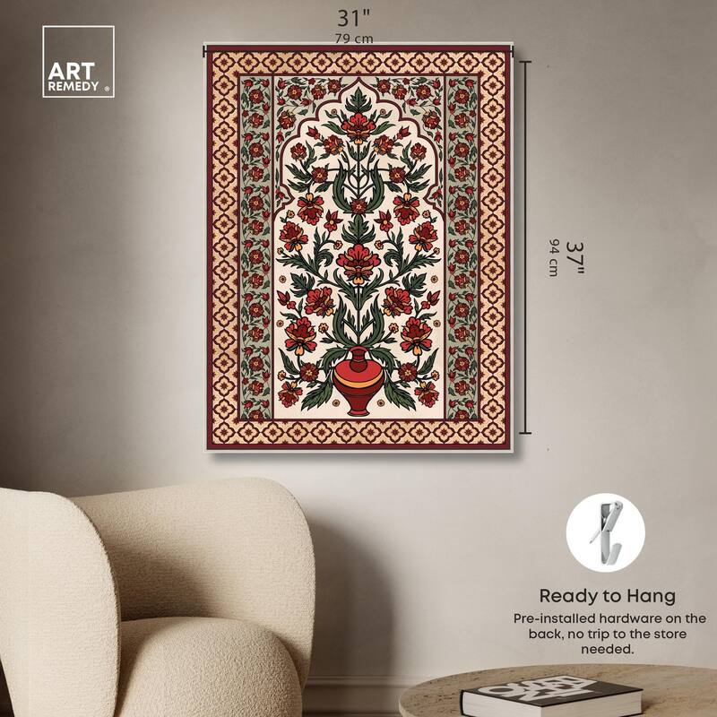 Royal Floral Mat Canvas by Art Remedy