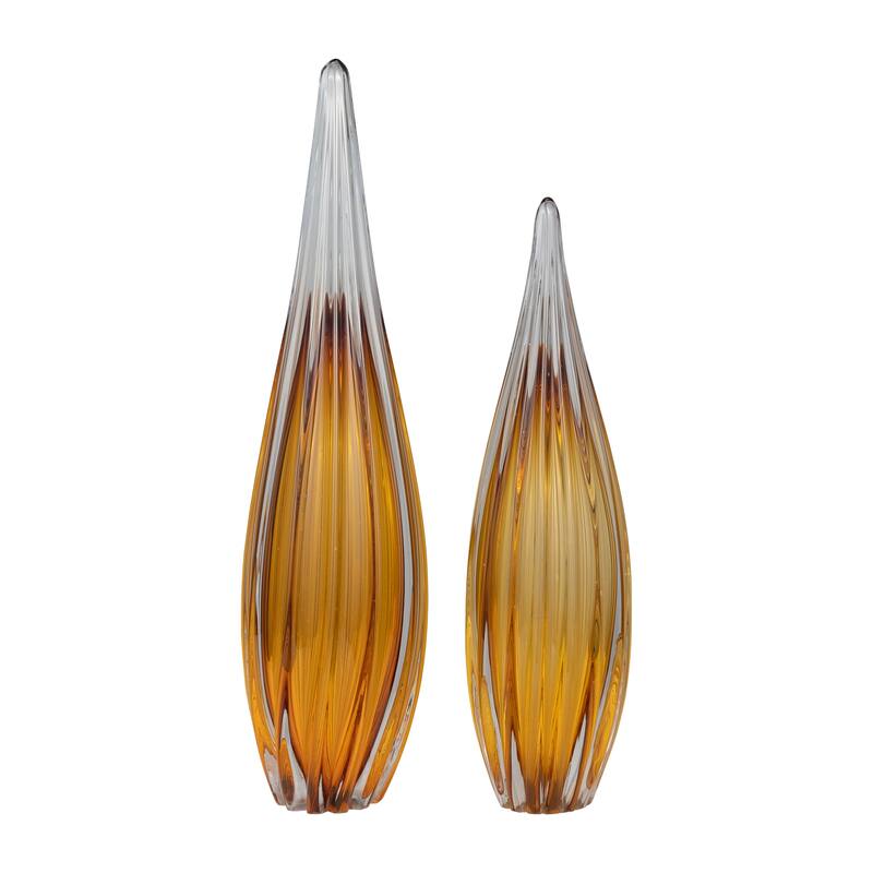Sagebrook Home Artisan Abstract Paperweight Glass Modern Sculpture