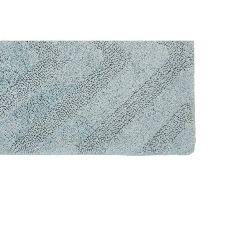 Better Trends Hugo Collection 100% Cotton Tufted Bath Rugs with Chevron Patterns, High Absorbency, Anti-Skid, Easy to Clean