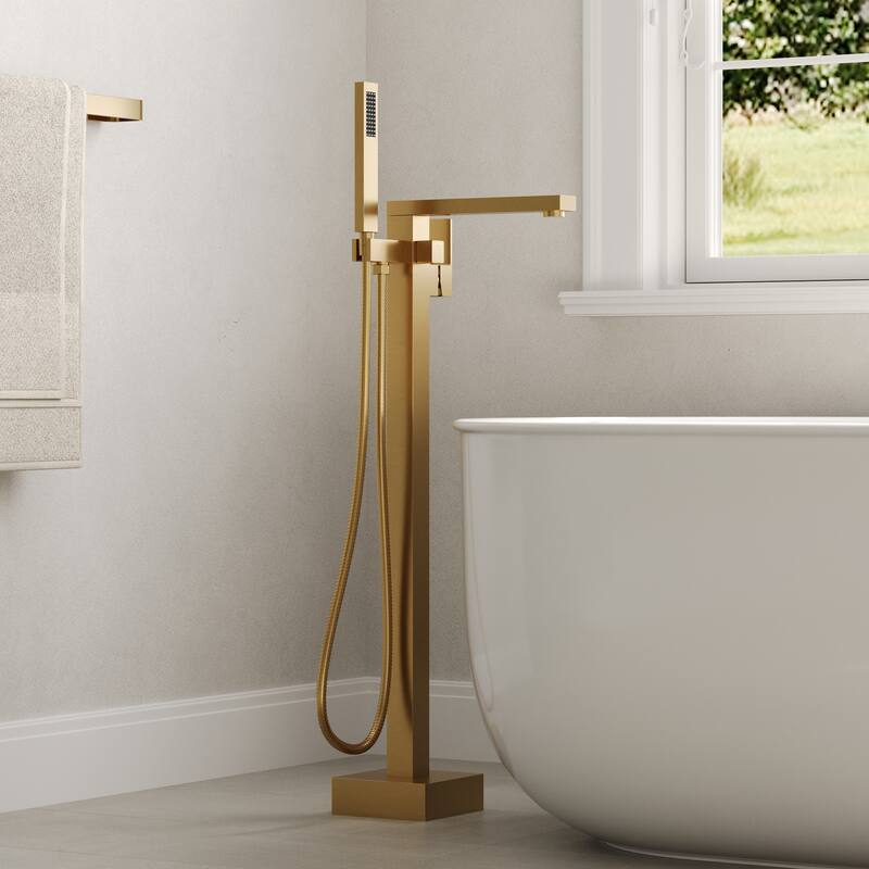 Single-Handle Claw Foot Freestanding Tub Faucet With Hand Shower