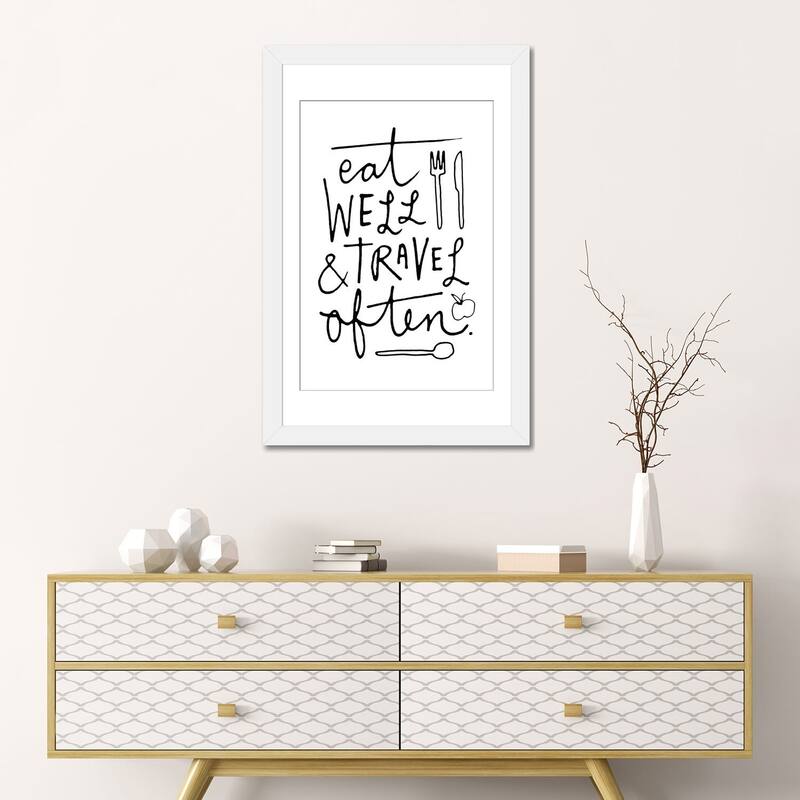 iCanvas "Eat Well Travel Often" by The Love Shop