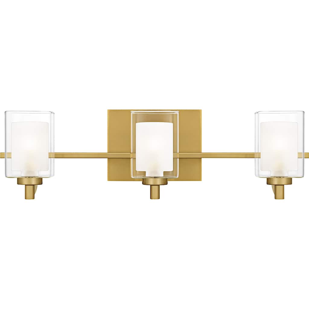 Kolt 3-Light Brushed Gold Bath Light