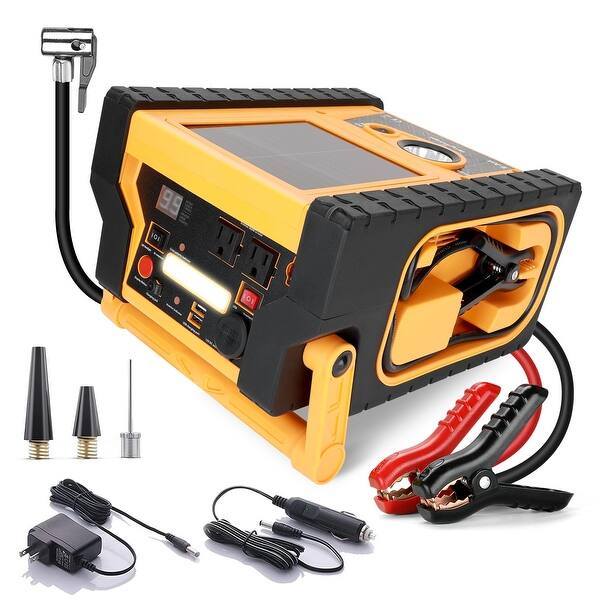 Air Compressor Portable Tire Inflator with 400W Inverter AC DC USB Outlet, 12V Auto Battery Charger Booster Pack Jumper Box - Bed Bath & Beyond - 39915739 Air Compressor Portable Tire Inflator with 400W Inverter AC DC USB Outlet, 12V Auto Battery Charger Booster Pack Jumper Box - Bed Bath & Beyond - 39915739