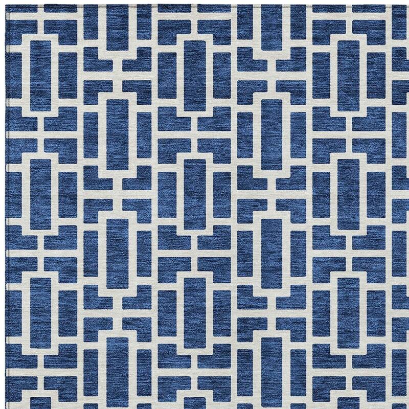HomeRoots Geometric Transitional Rectangle Outdoor Rug