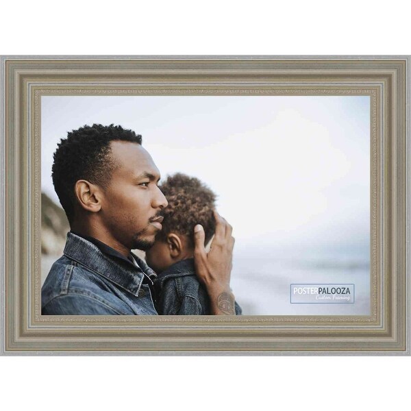 18x22 Traditional Silver Complete Wood Picture Frame with UV