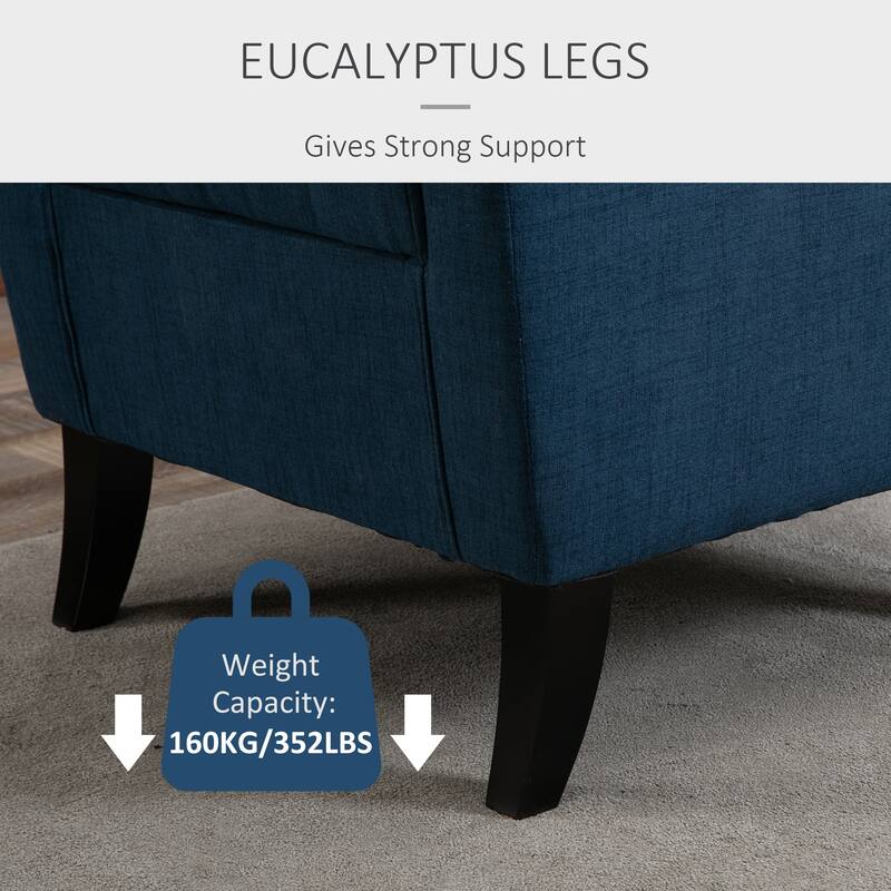 Rolled Armrests Lounge Chair Corner Chair Side Chair, Characteristic Fabric Wingback Comfortable Seating Sofa Chair