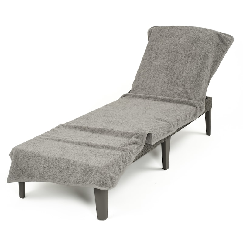 American Soft Linen Beach and Pool Lounge Chair Towel with Pocket