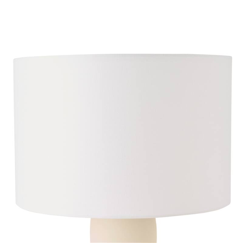 Nourison 23" Modern Wavy Smooth Ceramic Table Lamp