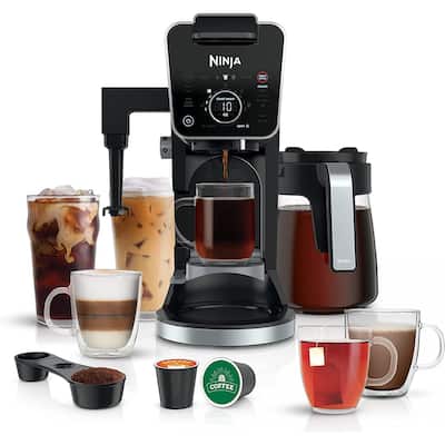 12-Cup Coffee Maker, Single-Serve for Grounds & K-Cup Pod Compatible, 4 Brew Styles, Frother, 60-oz. Water Reservoir