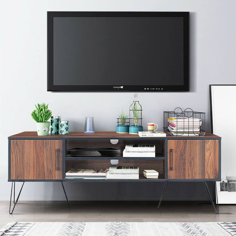 Gymax TV Stand Media Center Storage Cabinet & Shelf Hold up to 65'' TV - See Details