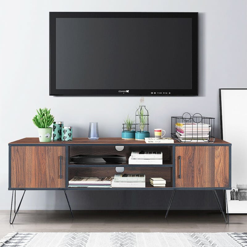 Gymax TV Stand Media Center Storage Cabinet & Shelf Hold up to 65'' TV - See Details