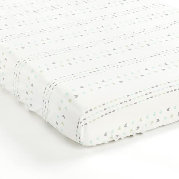 slide 2 of 2, Lush Decor Hygge Sloth Geo Soft & Plush Fitted Crib Sheet - 52"x 28" x 9"