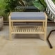 preview thumbnail 20 of 20, Ecostyle Solid Bamboo Padded Bench with Slatted Shelf Natural