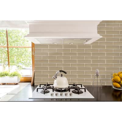 Shoreline 2 in. x 8 in. Mojave Matte Glass Wall Tile