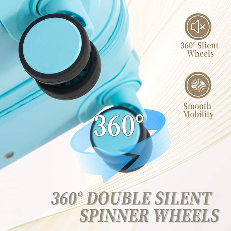 3PCS ABS Carry on Suitcase with Combination Lock