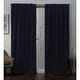 preview thumbnail 16 of 17, ATI Home Velvet Heavyweight Pinch Pleat Top Curtain Panel Pair 27X108 - Navy