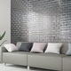 preview thumbnail 4 of 5, TileGen. Inner Reflections Mirror Look 3" x 6" Beveled Glass Mosaic Tile in Grey Wall Tile (10 sheets/9.6sqft.)