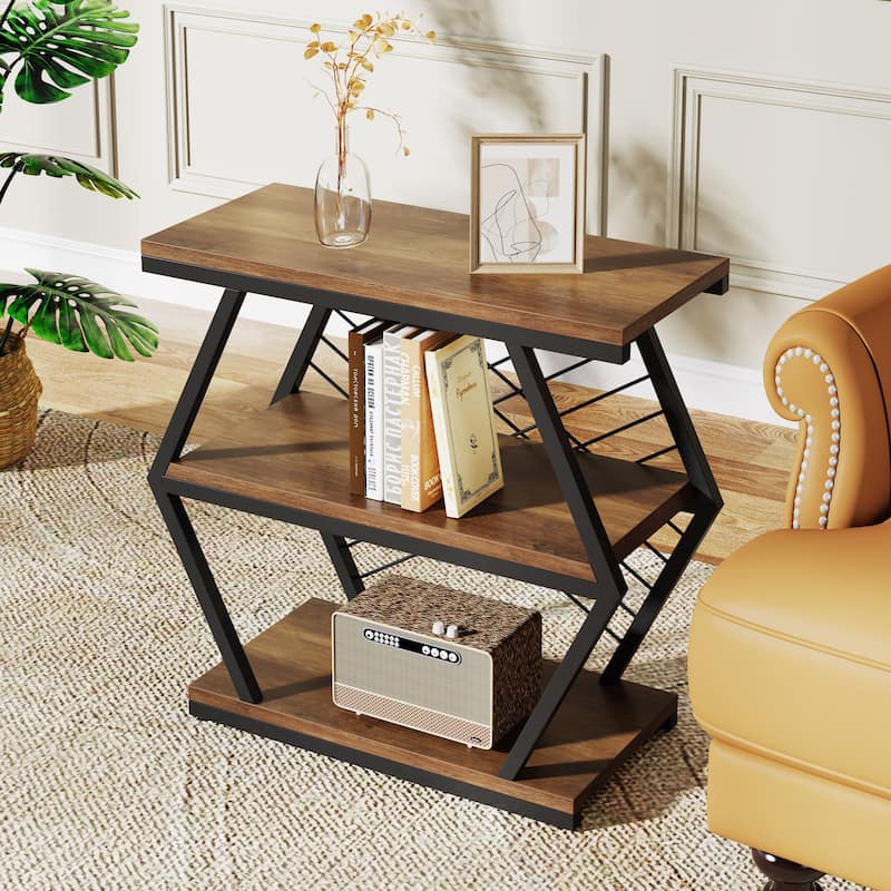 3-tier Rectangular End Side Table for Living Room