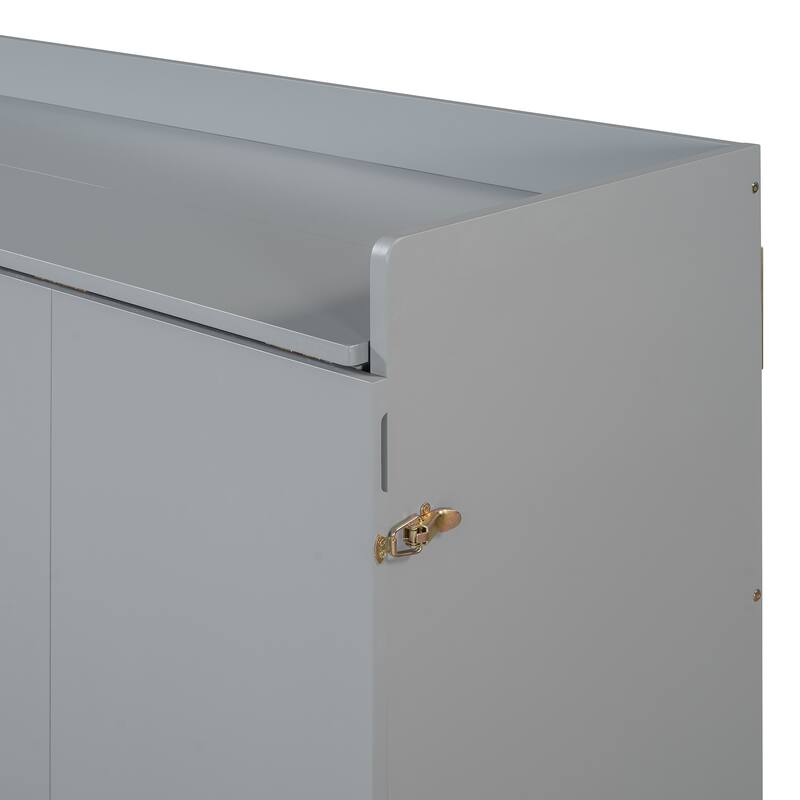 Queen Size Murphy Bed Wall Bed with Iron Legs, Modern Small Room Foldable Bed, Wooden Wall Bed Frame for Home Office