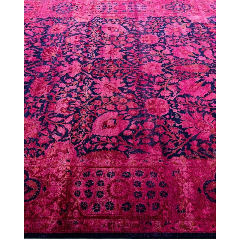 Contemporary Overdyed Wool Hand Knotted Area Rug - 6' 0" x 9' 0"