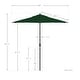 preview thumbnail 65 of 68, California Umbrella 7.5' Round Crank Lift Auto Tilt 8 Rib Aluminum Patio Umbrella, Bronze Finish, Olefin Royal Blue Fabric