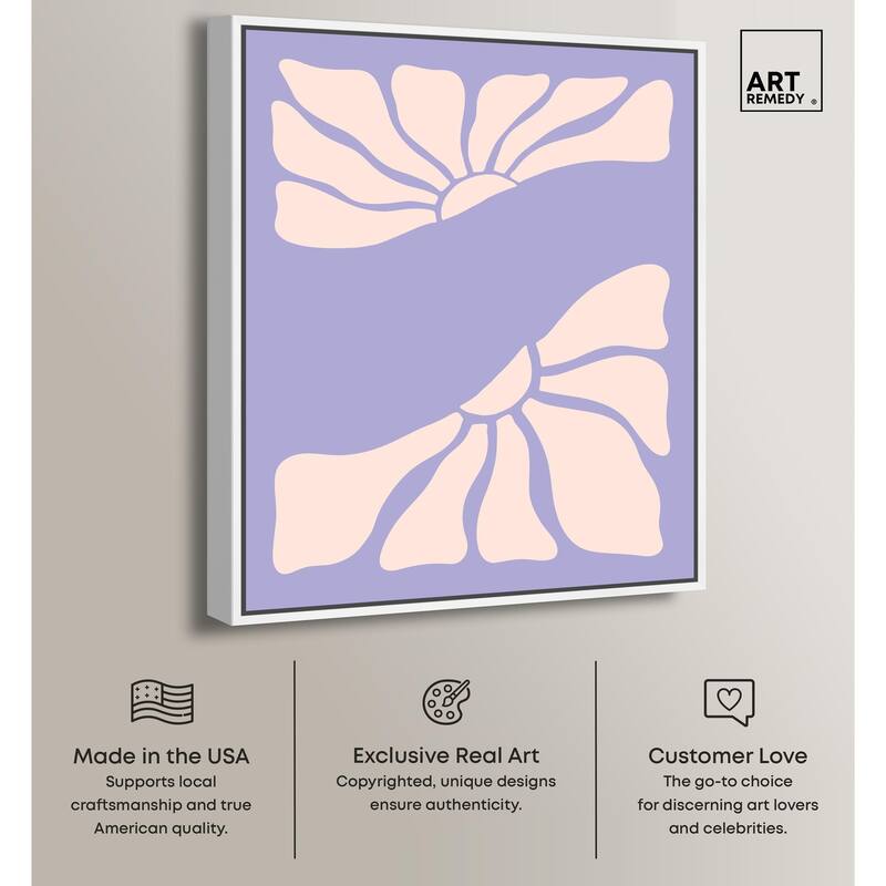 Split in two Flower Canvas by Art Remedy