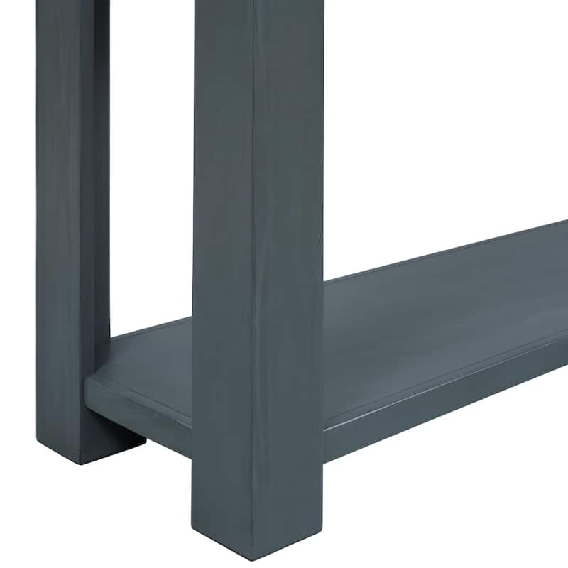 Console Table/Sofa Table with Storage Drawers and Bottom Shelf for Entryway Hallway