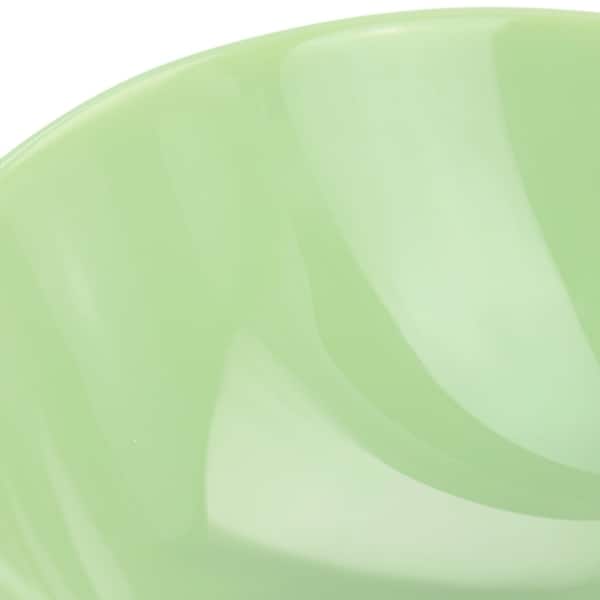 Martha Stewart 2 Piece 8 Inch Jadeite Glass Serving Bowl Set in Jade
