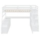 preview thumbnail 36 of 44, Full Size Wood Loft Bed with Drawers, Shelves & Desk