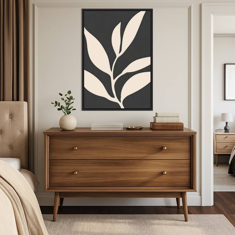 Simple Floral II by Tradelink inhouse artist Framed Canvas Wall Art Print