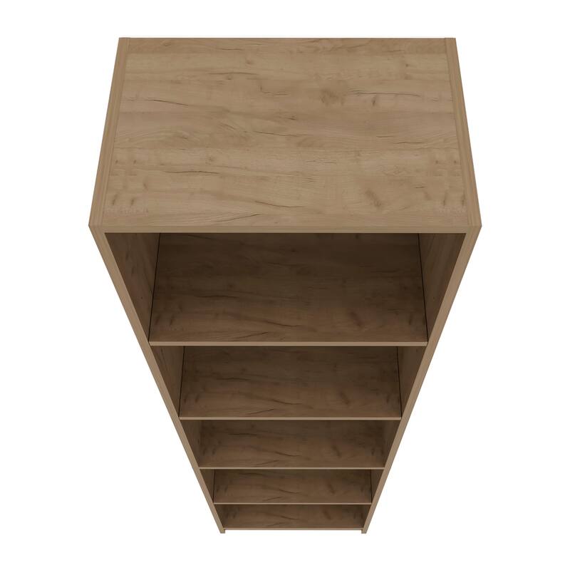 Sutton Slim Bookcase with Open Storage and 5 Shelves